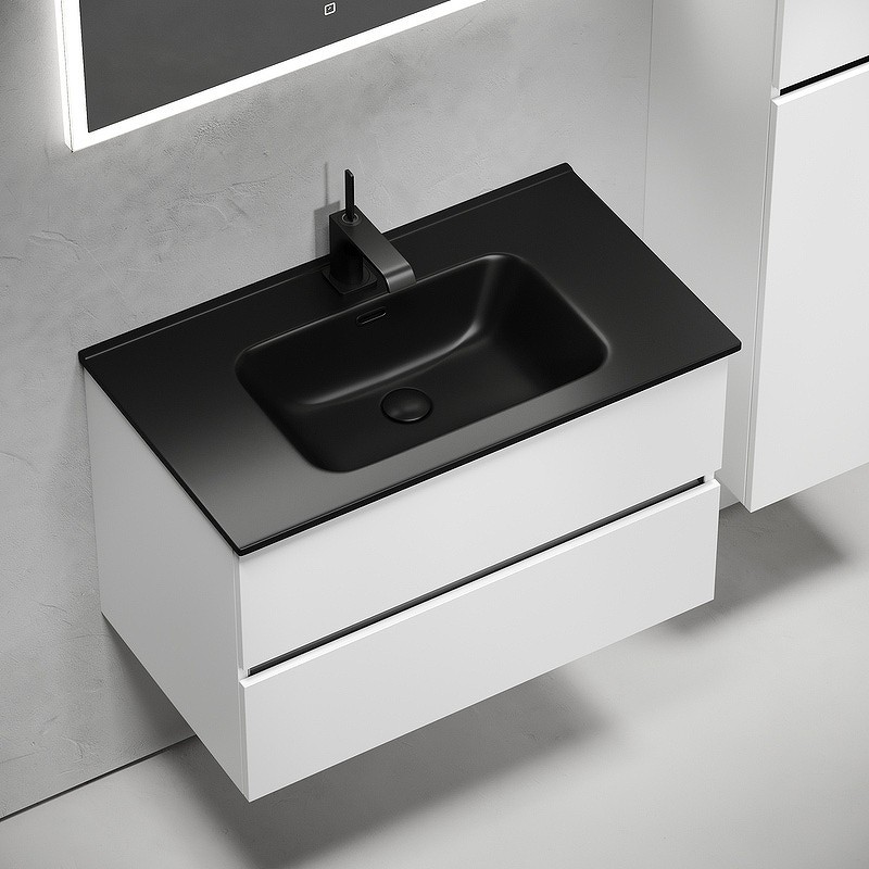 Тумба под раковину Sancos Urban 80 UR80W подвесная Белый глянец