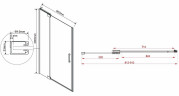 Душевая дверь Vincea Extra 90 VDP-1E8090CLB