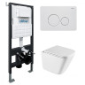 Комплект унитаза с инсталляцией Abber Rechteck AC1219TC-AC0105-AC0121MW цвет Белый с сиденьем Микролифт