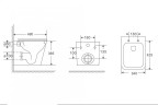 Комплект унитаза с инсталляцией Abber Rechteck AC1219TC-AC0105-AC0121MW цвет Белый с сиденьем Микролифт