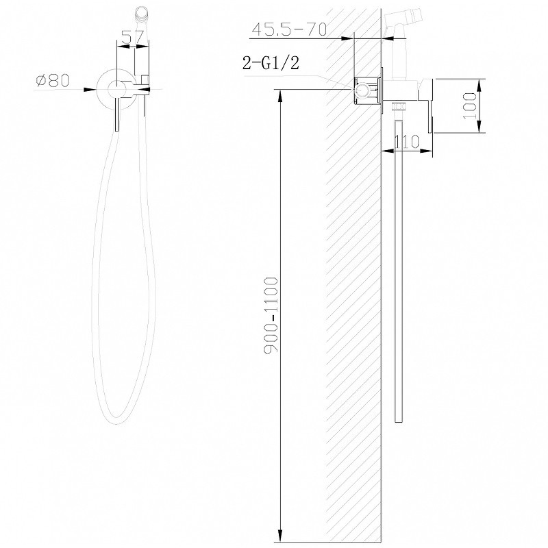 Гигиенический душ Abber Wasser Kreis AF8125RG