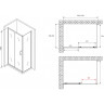 Душевой уголок Abber Schwarzer Diamant 120x80 AG30120B5-S80B5 профиль Черный стекло прозрачное