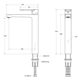 Смеситель для раковины Cezares Stylus STYLUS-LC-NOP-W0