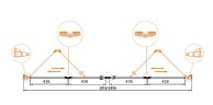 Душевая дверь Cezares Elena 200 ELENA-W-BS-22-200-C-Cr