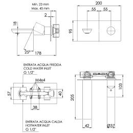 Смеситель для раковины Remer Edge EG515NO