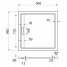 Душевой поддон из искусственного камня Cezares Tray AS 90x90 TRAY-AS-A-90-30-NERO