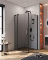 Душевой уголок Cezares Slider 110x90 SLIDER-AH-1-90-100/110-GRIGIO-NERO