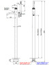 Смеситель для ванны Remer Atelier AL08BG цвет Золото брашированное