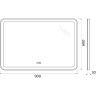 Зеркало BelBagno Marino 90 SPC-MAR-900-600-LED-TCH-WARM с подсветкой с подогревом