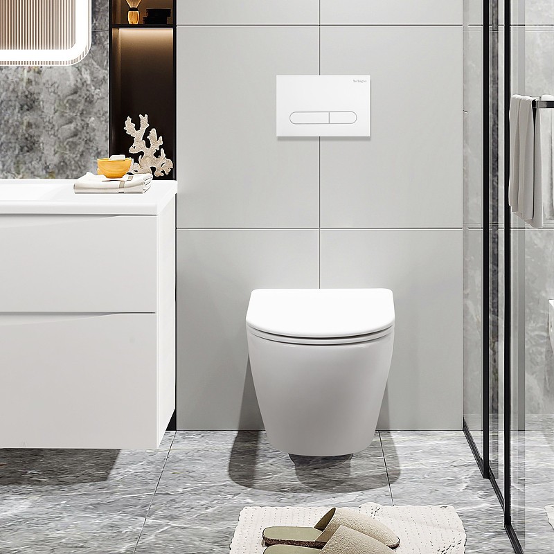 Комплект унитаза с инсталляцией BelBagno Uno BB3105CHR/SC/BB002-80/BB014-SR-BIANCO