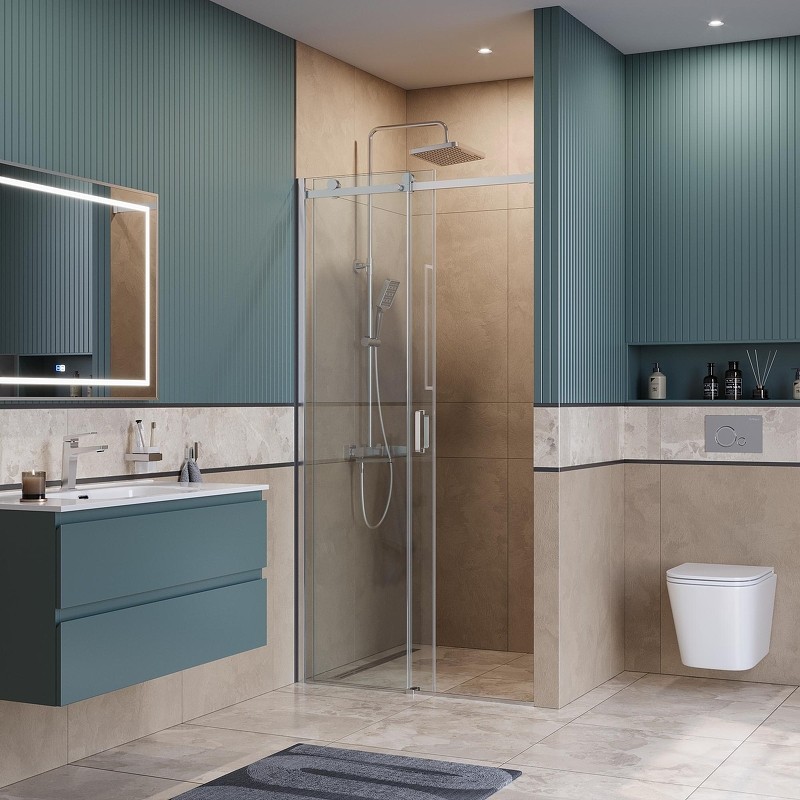 Душевая дверь BelBagno Soft Close-2 110 SOFT_CLOSE-2-BF-1-110-C-Cr