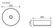 Раковина-чаша Ceramicanova Element 39 CN6022MW Белая матовая