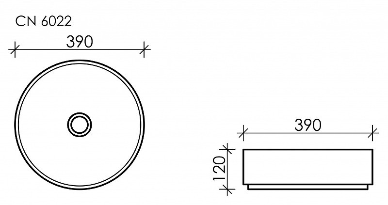 Раковина-чаша Ceramicanova Element 39 CN6022MW Белая матовая