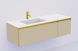 Тумба под раковину Boheme Armadi Art Quatro 2 140 790-M2-140-D-MG-LED подвесная