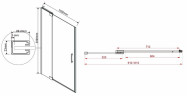 Душевая дверь Vincea Extra 100 VDP-1E9010CGB