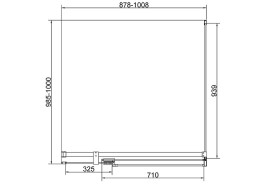 Душевой уголок Vincea Экстенза (Extenza) 100х100 VSR-4EX901010CLBN