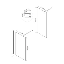 Душевая перегородка Vincea Walk-In 100 VSW-1H100CG