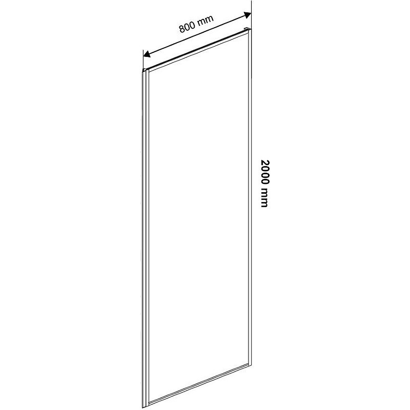Душевая стенка Vincea Slim Soft 80 VSG-1SS800CLB