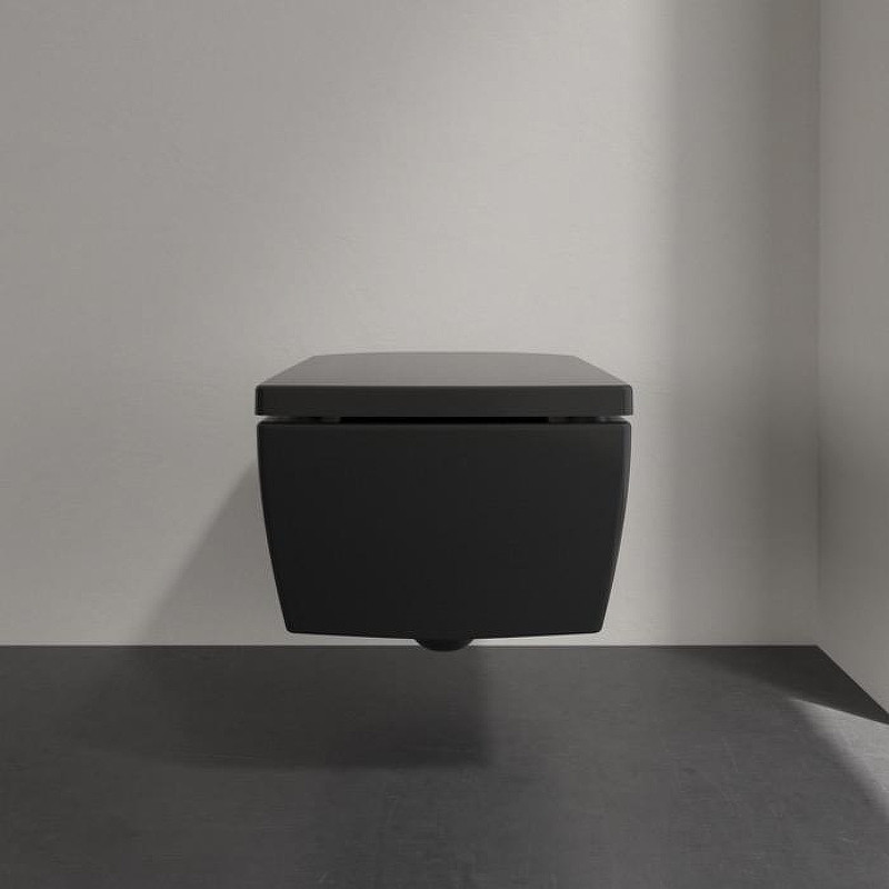 Унитаз Villeroy&Boch Memento 2.0 4633R0R7 подвесной цвет Pure Black без сиденья