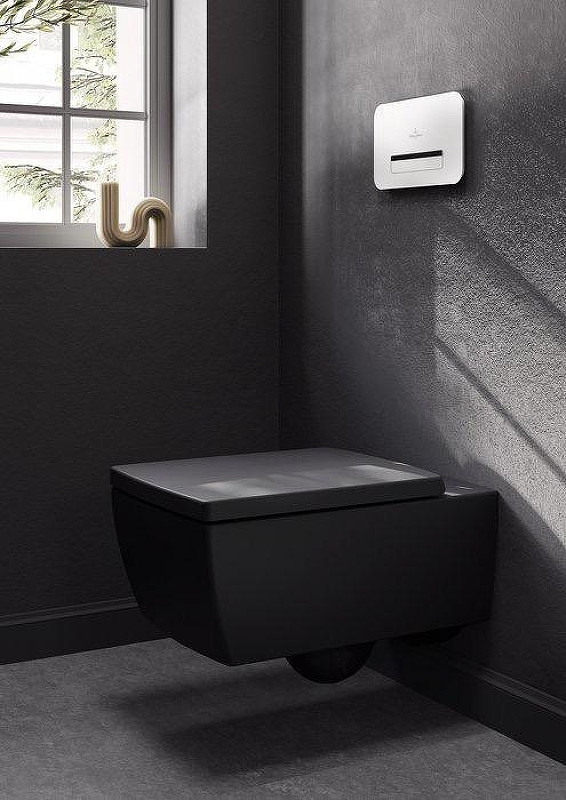 Унитаз Villeroy&Boch Memento 2.0 4633R0R7 подвесной цвет Pure Black без сиденья