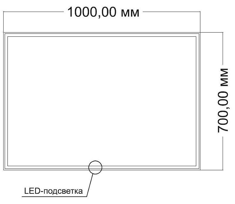 Зеркало Vincea 100 VLM-3VN1007-2 с подсветкой