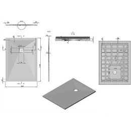 Душевой поддон из искусственного камня Vincea 110x80 VST-4SR8011G