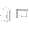 Душевой уголок Abber Schwarzer Diamant 120x85 AG30120H-S85 профиль Хром стекло прозрачное