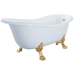 Ванна из искусственного камня Migliore Bella 170x80 26918 ножки Leone Standart Золото