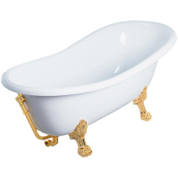 Ванна из искусственного камня Migliore Bella 170x80 26918 ножки Leone Standart Золото