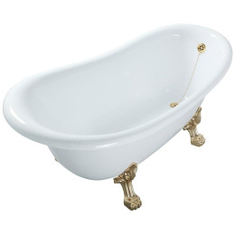 Ванна из искусственного камня Migliore Bella 170x80 26918 ножки Leone Standart Золото