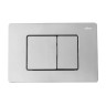 Комплект унитаза Abber Rechteck AC1201-AC0105-AC0120 с сиденьем Микролифт и клавишей смыва цвет Хром