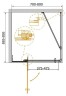Душевой уголок Cezares Slider 80x90 SLIDER-AH-1-90-70/80-BR-BORO