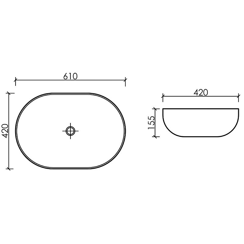 Раковина-чаша Ceramicanova Element 61 CN6064 Белая
