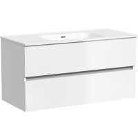 Тумба под раковину Sancos Urban 100 UR100W подвесная Белый глянец