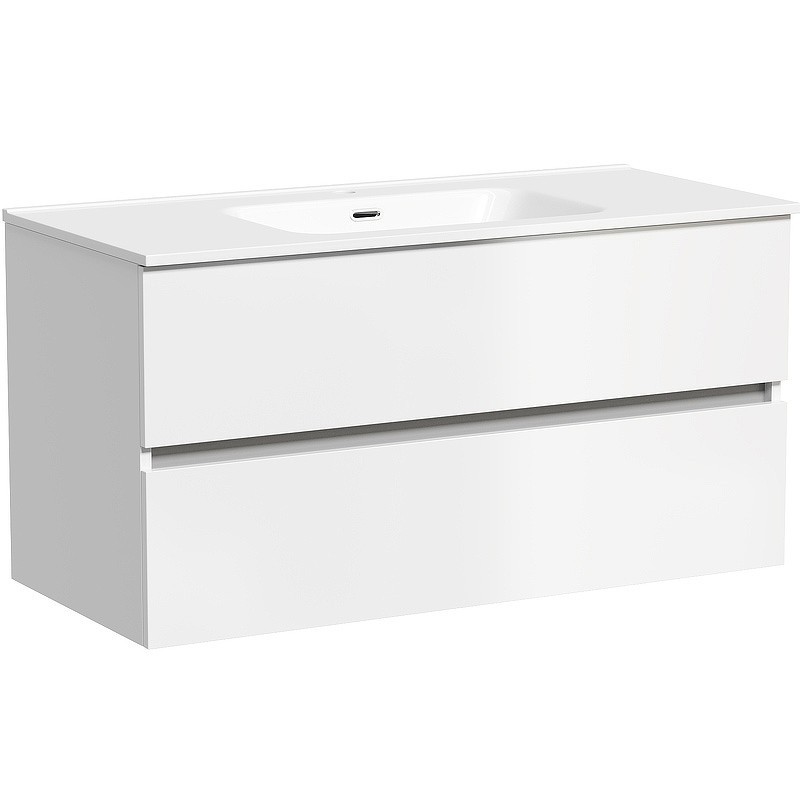 Тумба под раковину Sancos Urban 100 UR100W подвесная Белый глянец