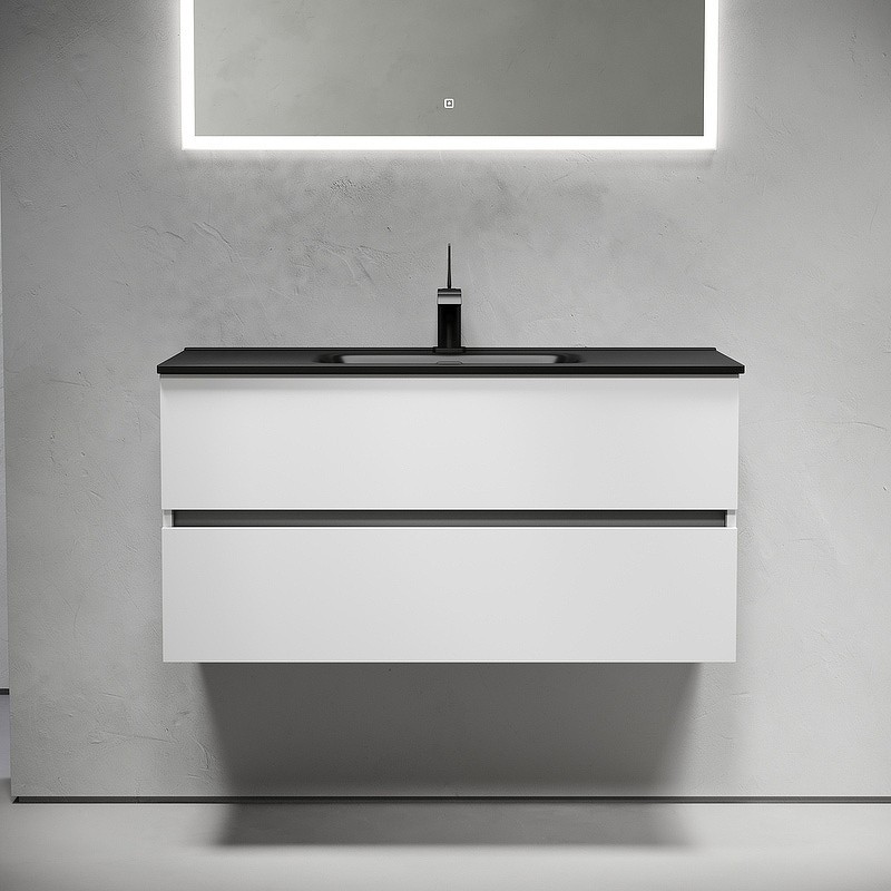 Тумба под раковину Sancos Urban 100 UR100W подвесная Белый глянец