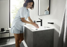 Смеситель для раковины Hansgrohe Finoris 76023670 черный матовый
