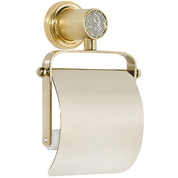 Держатель туалетной бумаги Boheme Royal Cristal 10921-G с крышкой