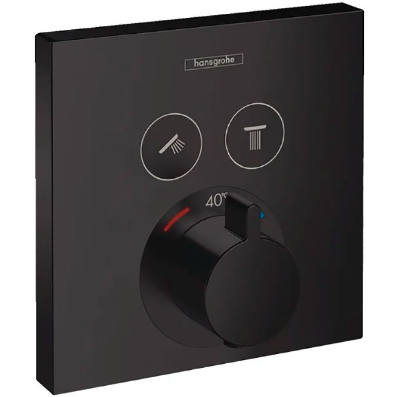 Смеситель для душа Hansgrohe ShowerSelect 15763670 с термостатом черный матовый