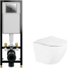 Комплект унитаза BelBagno Uno BB3105CHR/SC с инсталляцией Cersanit Black 35 S-IN-BLACK-Cg-w