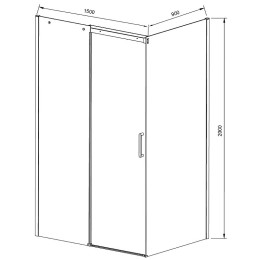 Душевой уголок Vincea Dice 150x90 VSR-4D9015CLGM