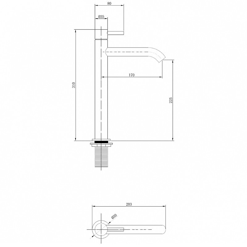 Смеситель для раковины Abber Wasser Kreis AF8111