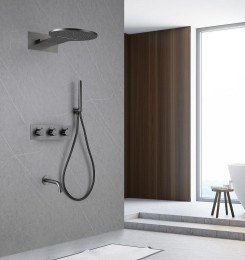 Душевая система Abber Wasser Kreis AF8150NG c термостатом цвет Никель