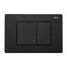 Комплект унитаза Abber Rechteck AC1201-AC0105-AC0120MB с сиденьем Микролифт и клавишей смыва цвет Черный матовый