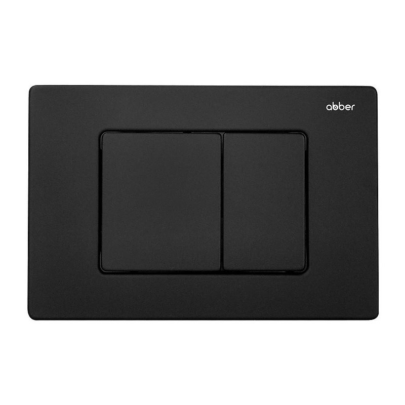 Комплект унитаза Abber Rechteck AC1201-AC0105-AC0120MB с сиденьем Микролифт и клавишей смыва цвет Черный матовый