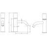 Смеситель для раковины Boheme Stick 121-B-MR-B