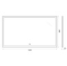 Зеркало BelBagno 140 SPC-GRT-1400-800-LED-TCH-WARM с подсветкой с подогревом