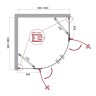 Душевой уголок BelBagno Kraft 100х100 KRAFT-R-2-100-C-Cr