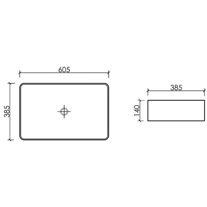 Раковина-чаша Ceramicanova Element 61 CN6065 Белая