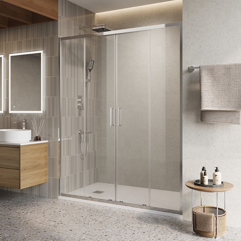 Душевая дверь BelBagno Luce 160 LUCE-BF-2-160-C-Cr